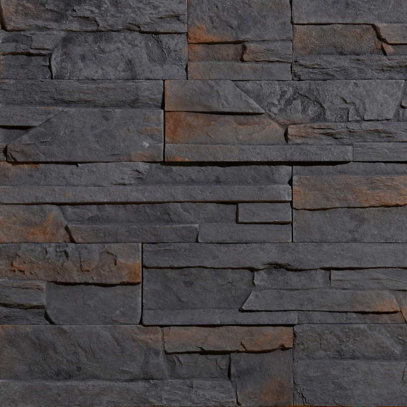 Roh Fasádní Stones Patan black 24x10 cm reliéfní RPATANBK