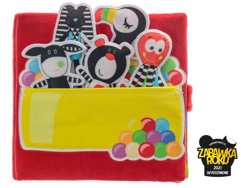 Hencz Toys Měkká senzorická knížka Let balónem