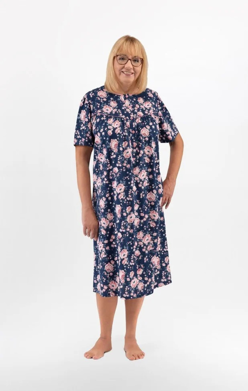 Dámská noční košile Martel Bogna I 203 kr/r M-2XL bílo-fialová L