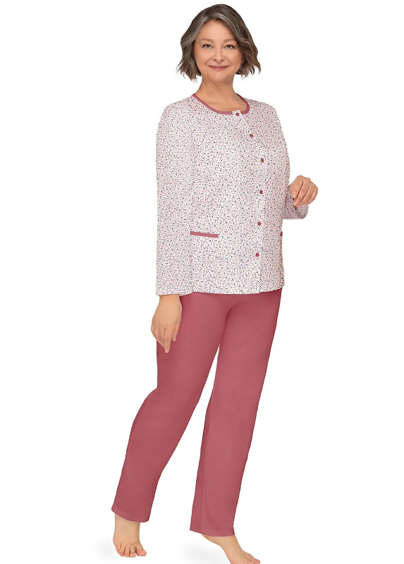 Pyžamo Martel Kasia III 267 délka/r M-3XL rozepínací kaštanové XL