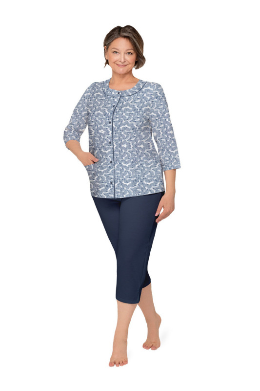 201 DÁMSKÉ PYŽAMO MARIA tmavě modrá M