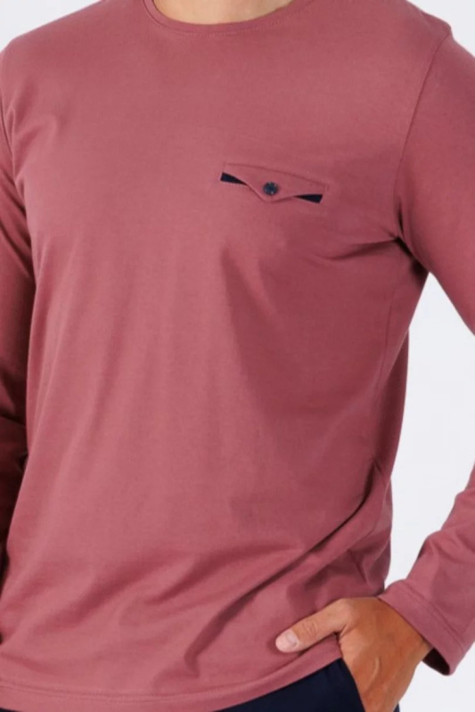 Pánské pyžamo ZIBI 1470 - M-Max bordo s modrou XL