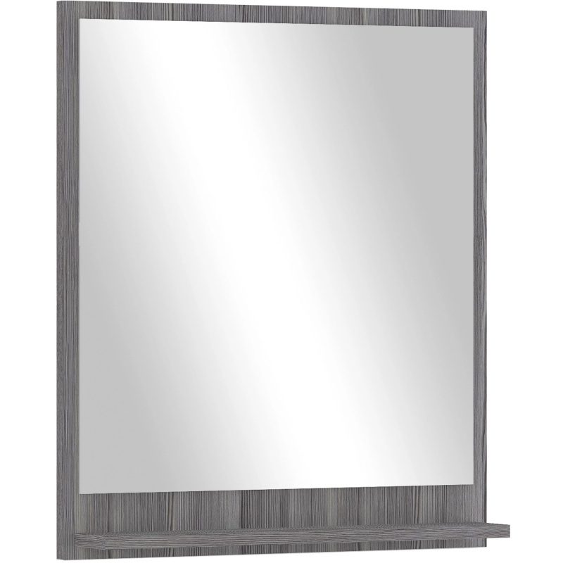 Astor Koupelnové zrcadlo Oslo s poličkou, šedá, 60 x 68 cm