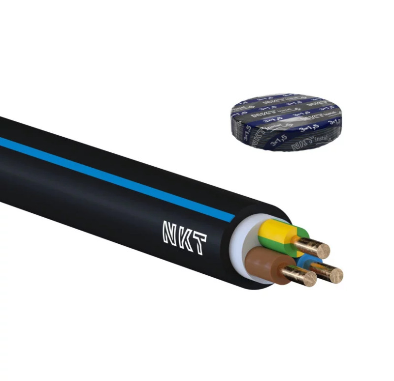 Kabel instalační NKT instal PLUS CYKY-J 5x2,5 C měděný