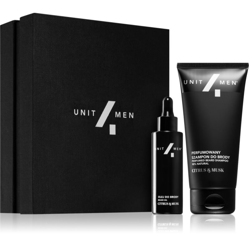 Unit4Men Barber Set Citrus & Musk dárková sada na vousy