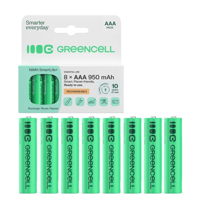 Green Cell dobíjecí baterie AAA (HR03) 950 mAh 1,2 V, 8 ks
