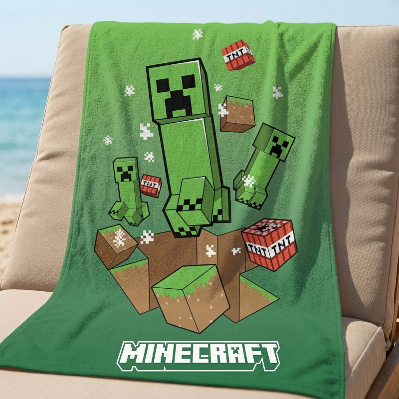 Carbotex Dětská osuška Minecraft Útok Creeperů