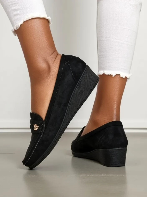 Resti Women's moccasins on a low wedge Polefle