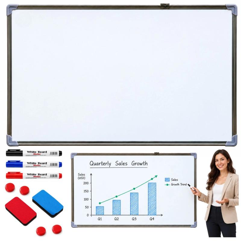 Magnetická stíratelná tabule s příslušenstvím 90 × 60 cm