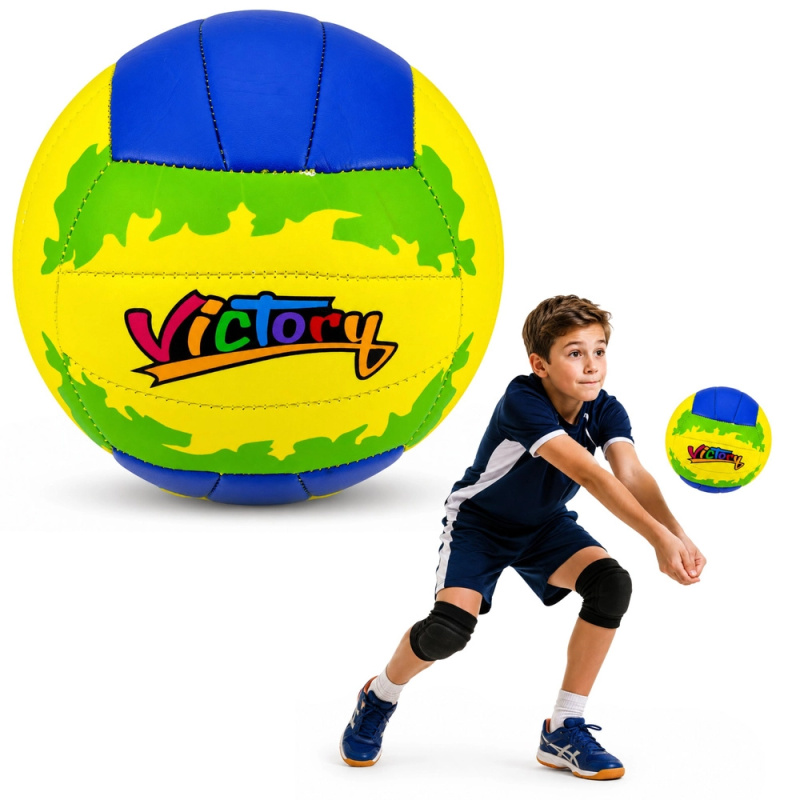 Tréninkový volejbalový míč victory žluto-modrý velikost 5 (22 cm)