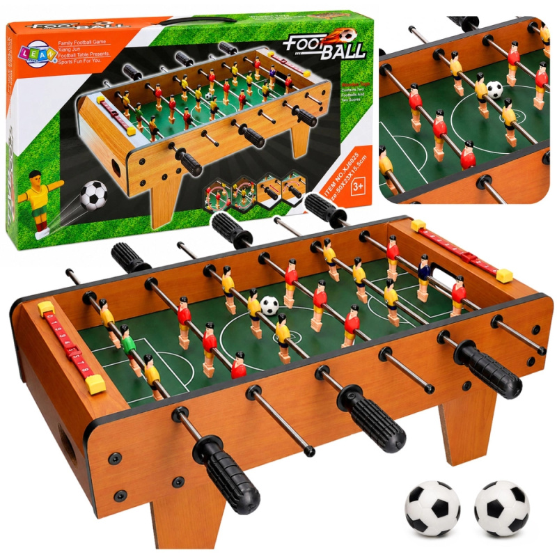 Mini stolní fotbálek 50 cm – dřevěný herní stůl