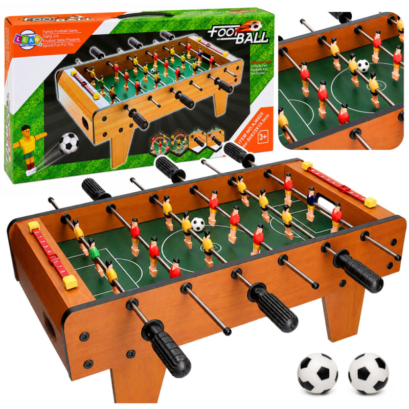 Mini stolní fotbálek 50 cm – dřevěný herní stůl