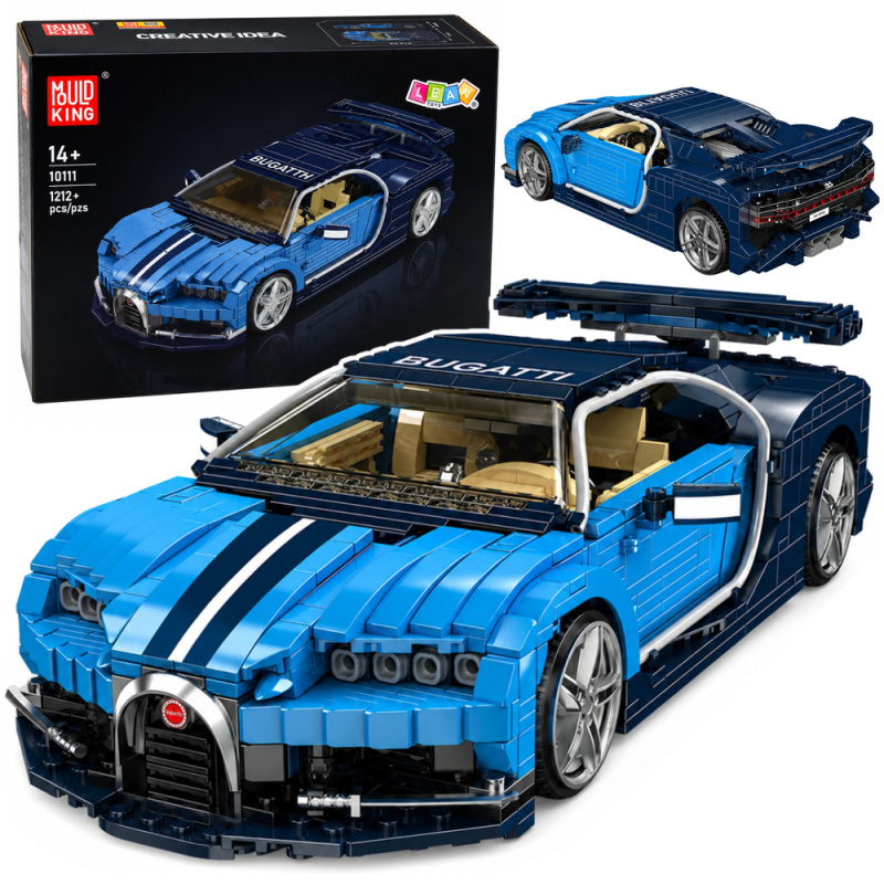 Konstrukční stavebnice sportovní auto Bugatti modré (1212 dílků)