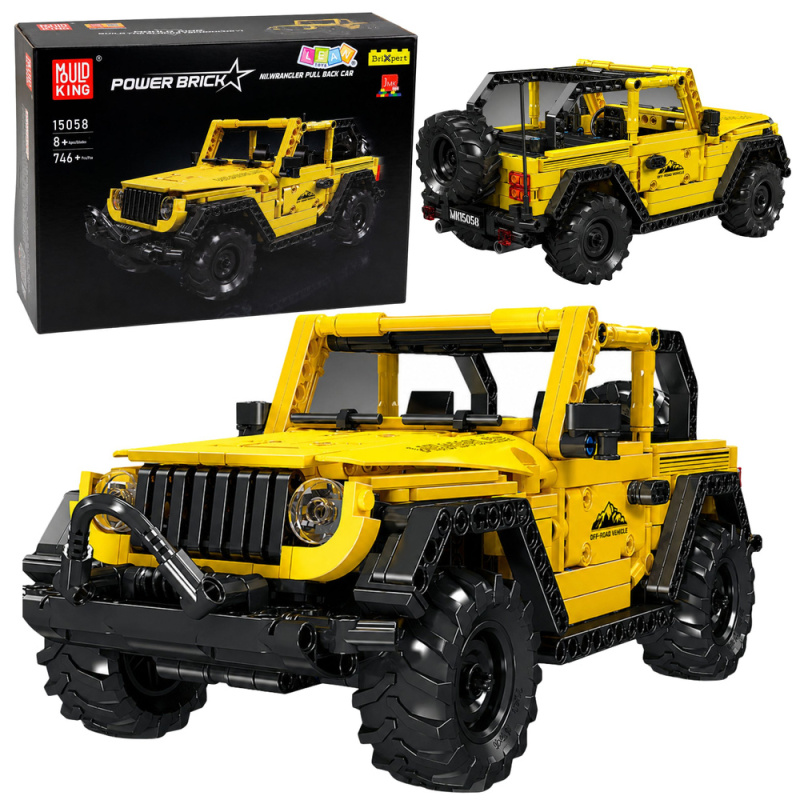 Konstrukční stavebnice terénní auto Wrangler žluté (746 dílků)
