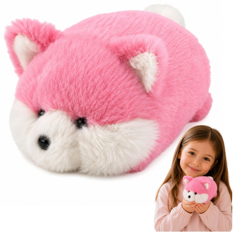 Plyšový růžový lišák mazlíček 16 cm - 1 kus