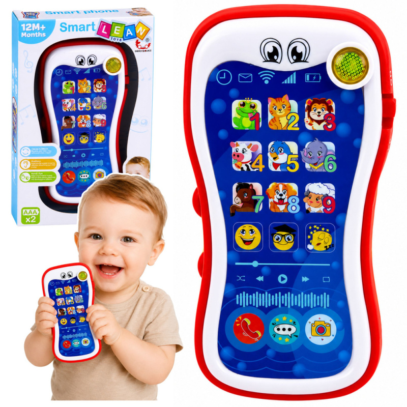 Smart Lean Toys Smart Phone interaktivní vzdělávací telefon pro batolata se zvuky a světlem
