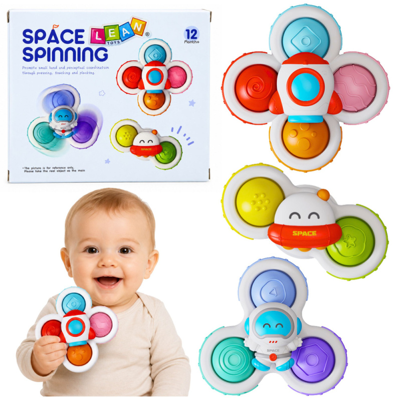 Tomido Zabawki Dla Malucha Spinnery Sensoryczne Z Przyssawką Pop-It Kolorowe 3szt.