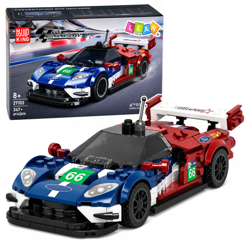 Konstrukční stavebnice závodní sportovní auto GT2016 s vitrínou (347 dílků)