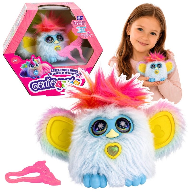 Interaktivní stvoření Genie Pets se světly, zvuky a přívěskem
