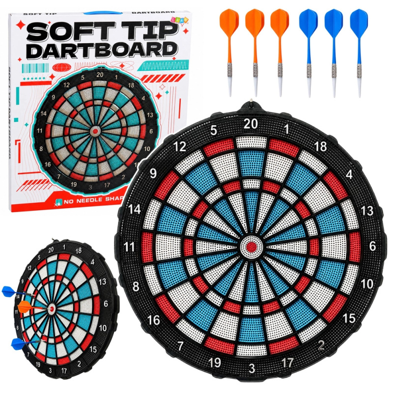 Soft tip terč na šipky 42,5 cm se sadou 6 šipek