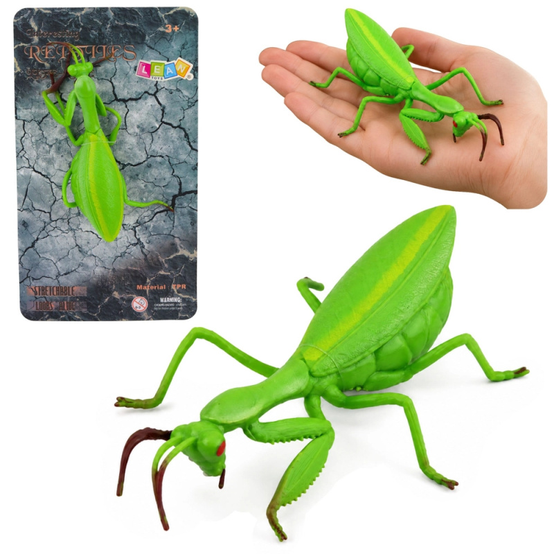 Gumová realistická figurka kudlanky zelená 18 cm