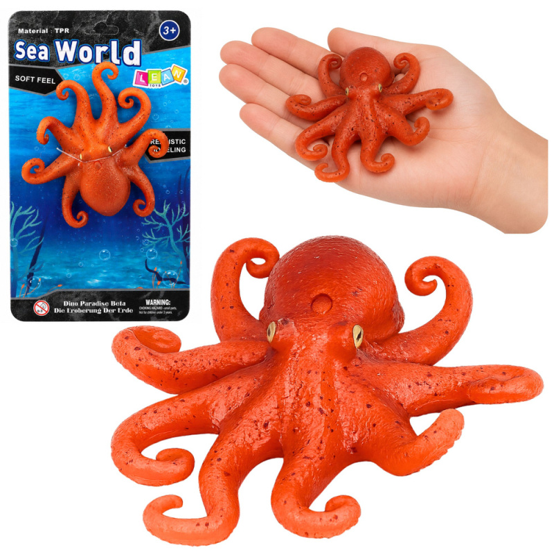 Tomido Gumowa Figurka Ośmiornica Rozciągliwa Realistyczna Zwierzę Morskie 14cm