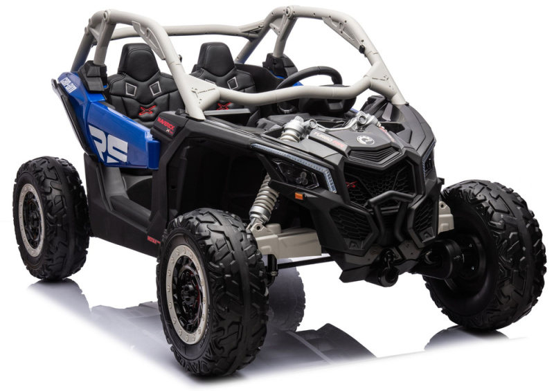 Can-Am maverick turbo rr elektrické autíčko na akumulátor – modro-šedé, lakované