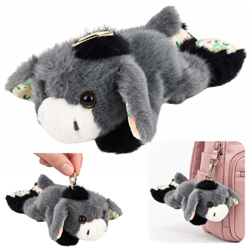 Plyšový senzorický oslíček se zátěží a přívěskem 17 cm