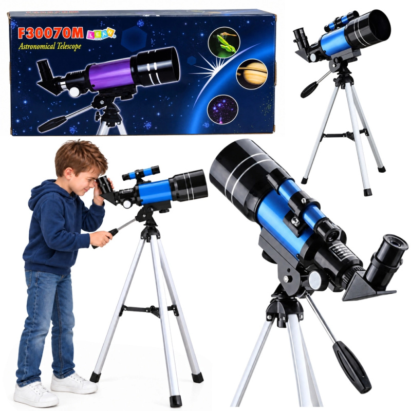 Dětský astronomický refraktorový dalekohled 70 mm se stativem a zvětšením 150×