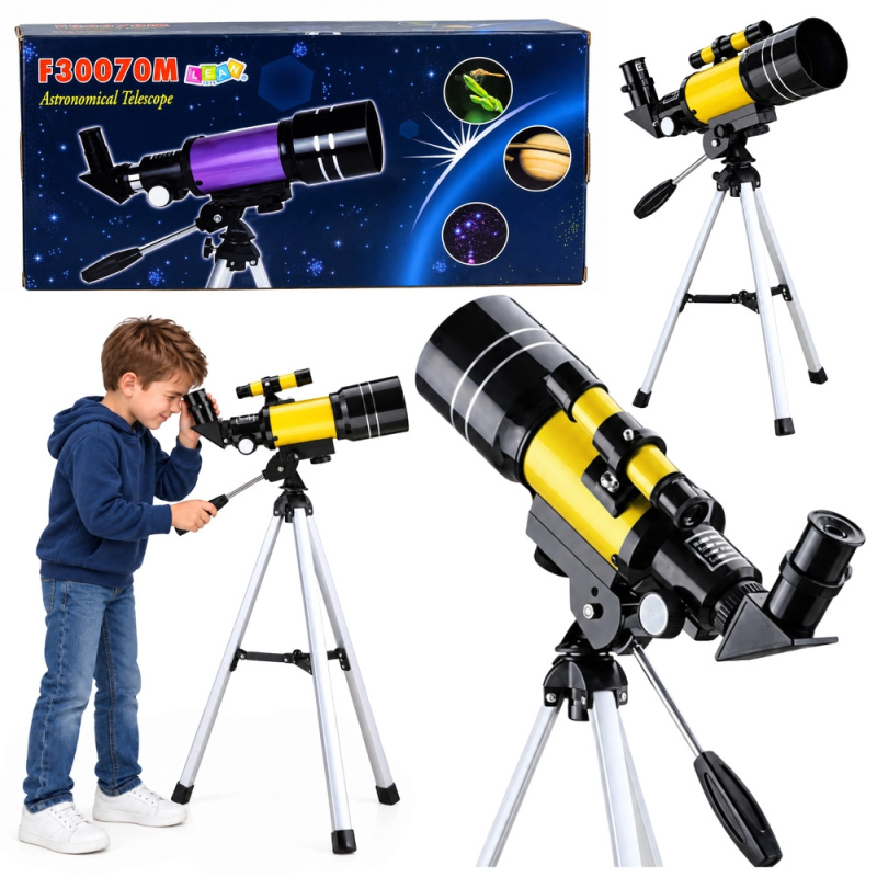 Dětský astronomický dalekohled se stativem a držákem na telefon