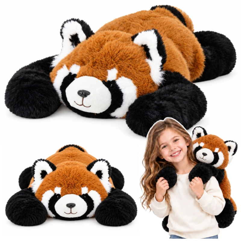 Plyšová panda červená s dlouhými tlapkami 60 cm