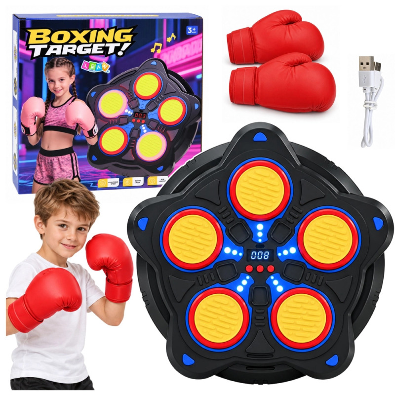 Elektronický boxovací terč pro děti s LED a Bluetooth