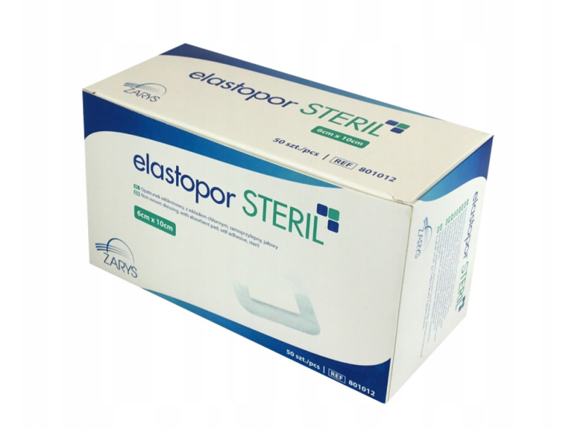 ZARYS International Group Elastopor STERIL netkané krytí s absorpční vložkou, sterilní, 10x15cm, 30ks