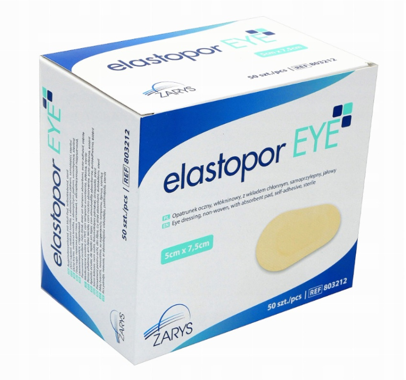 ZARYS International Group Elastopor Eye netkané oční krytí 5cm x 7,5cm, sterilní, 50ks