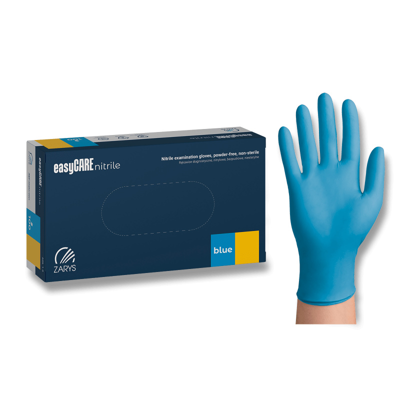 easyCARE by ZARYS easyCARE AQL 1,0 - nitrilové rukavice, bezpudr., vel. XS, S, M, L, XL (100ks), modrá, nesterilní Velikost: M