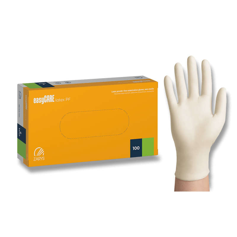 easyCARE latex PF - jednorázové latexové rukavice - velikost XL, 100 ks