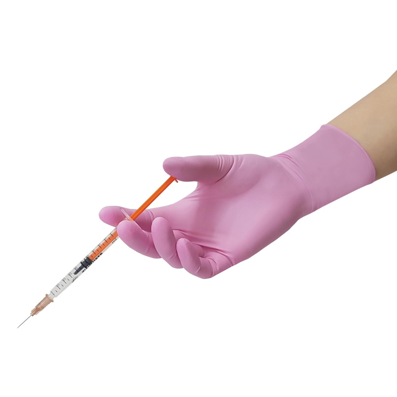 easyCARE by ZARYS easyCARE Nitrilové rukavice, bezpudr., vel. XS, S, M, L, (100ks), tmavší růžová, nesterilní Velikost: S