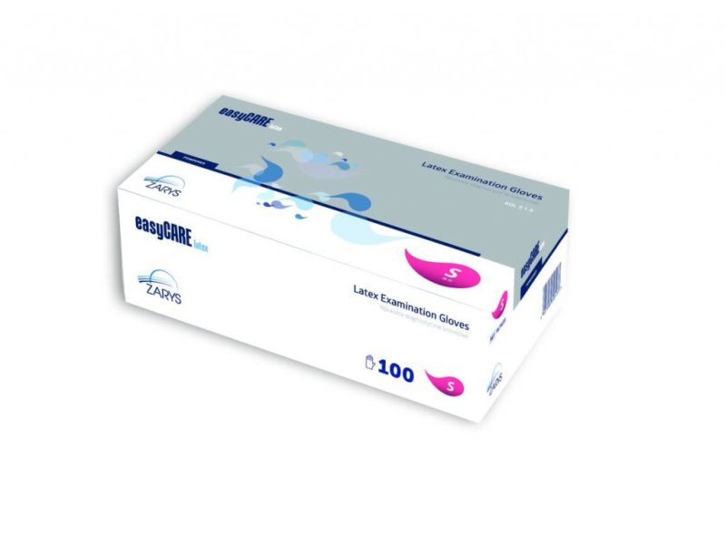 easyCARE by ZARYS easyCARE  - latexové rukavice, pudrované, vel. XS-XL, (100ks), nesterilní Velikost: S