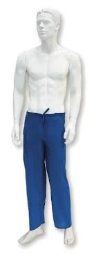ZARYS International Group Kalhoty modré se šňůrkami, XS-4XL, kapsa s drukem, nesterilní (jednorázové) Velikost: M