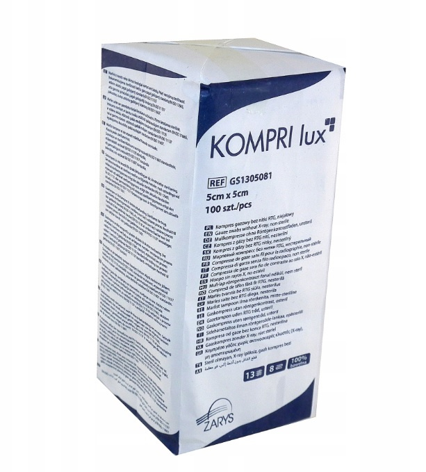 ZARYS International Group KOMPRI lux - Komprese gázová, 17N, 8W, 5cmx5cm, nesterilní (100ks)