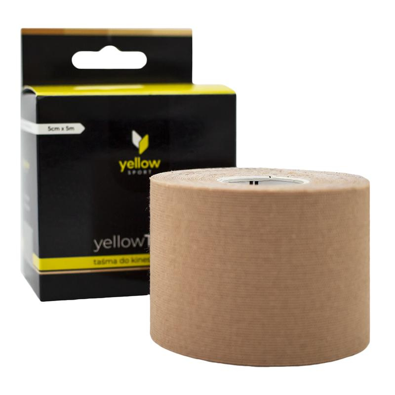 yellowSPORT by ZARYS yellowTAPE Kineziologický tejp, 5cm x 5m, béžová