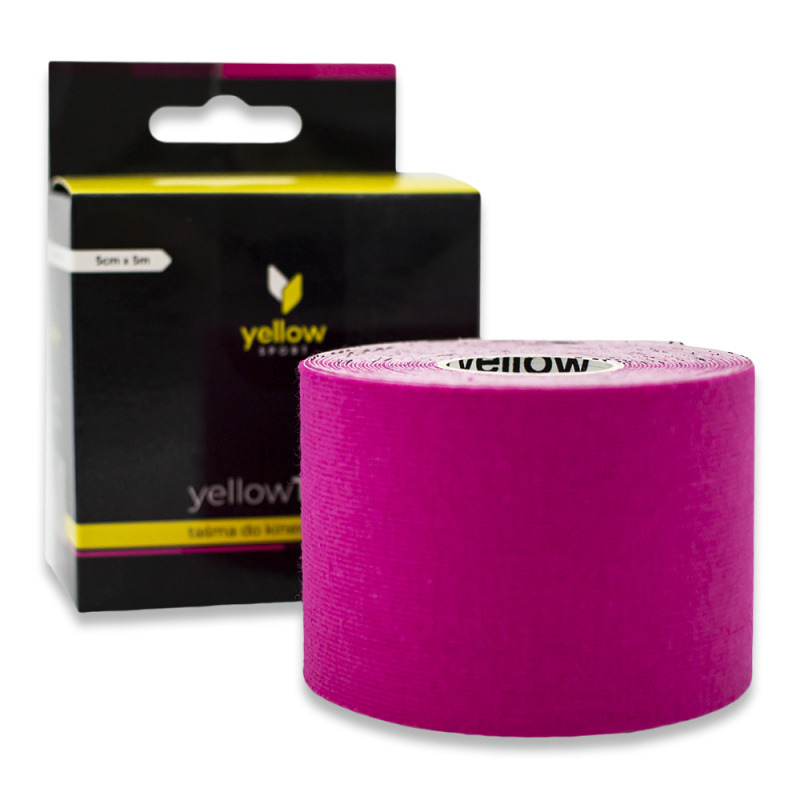 yellowSPORT by ZARYS yellowTAPE Kineziologický tejp, 5cm x 5m, růžová