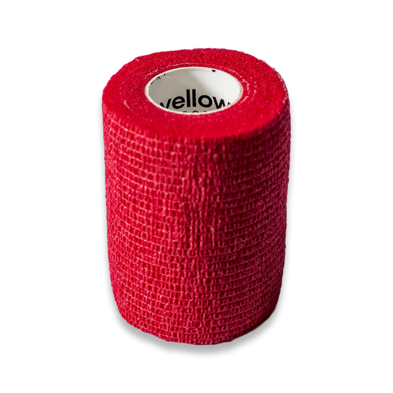yellowSPORT by ZARYS yellowBAND Kohezivní obinadlo, 10cm x 4,5m, červená
