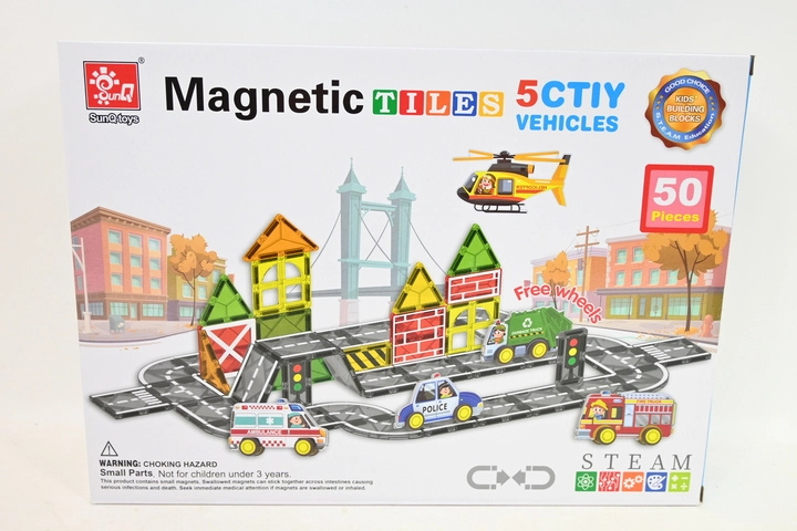 Magnetická stavebnice Klocki magnetyczne 50 dílků