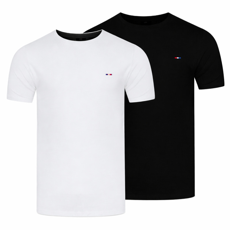 Starlee - Pánské triko 3041 White Black 2pack