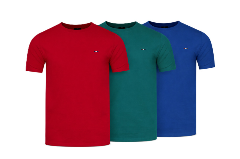 Starlee - Pánské triko 3pack červené, tyrkysové, modré