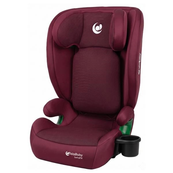 IslaBaby SafiroFix i-Size autosedačka 100–150 cm (15–36 kg) ISOFIX, mesh burgundy