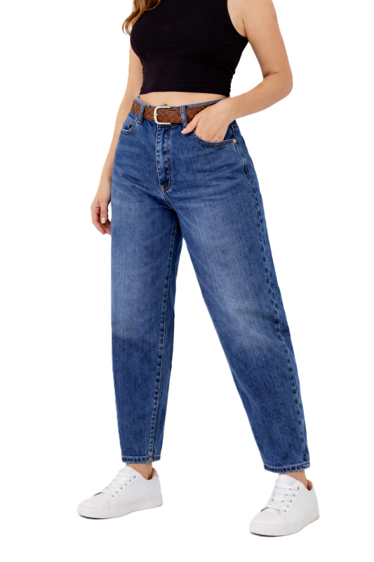 M.Sara - Dámské Mom Fit Rifle s Vysokým Pásem