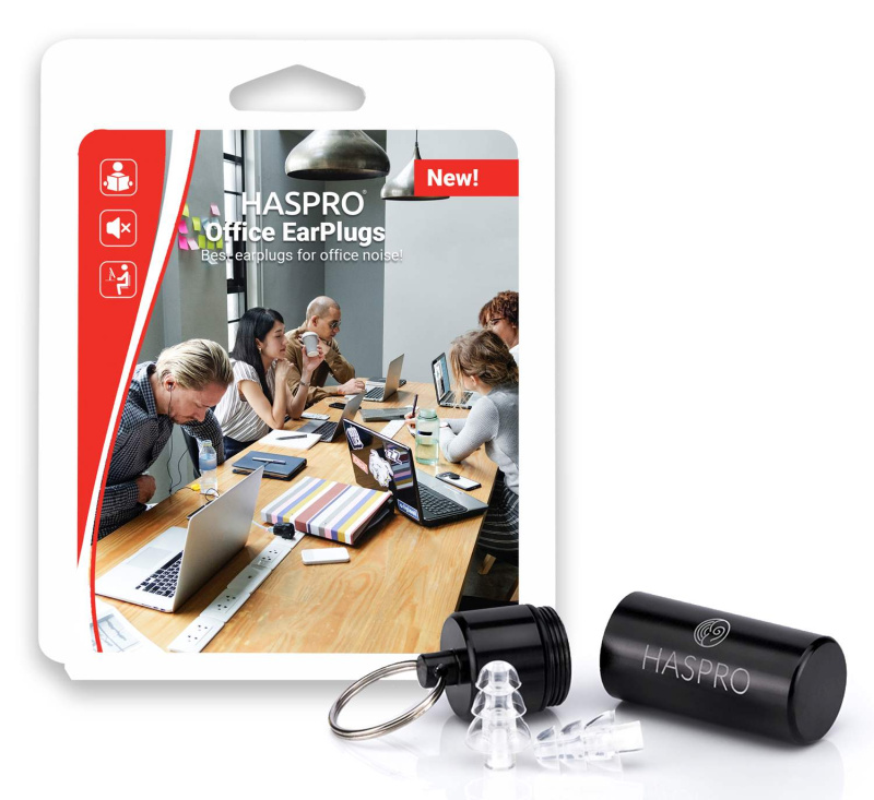 Haspro Office - Study špunty do uší ke studiu a čtení, 1 pár / 2ks