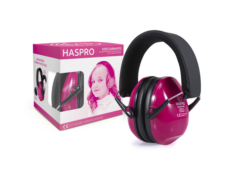 Haspro Hearing Protection KIDS sluchátka na uši, růžová